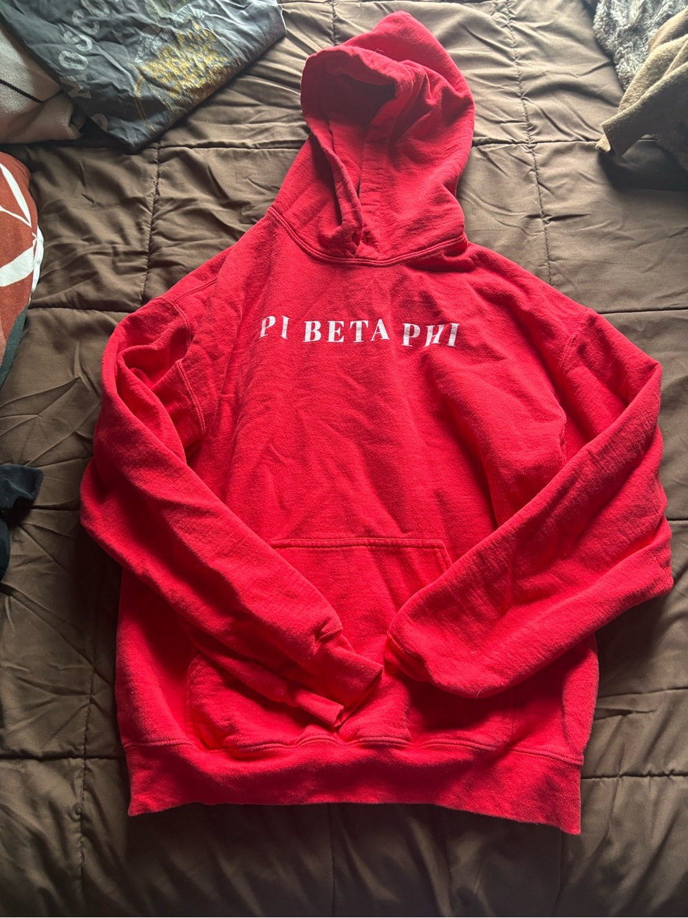 Pi Beta Phi Red Pullover Hoodie - Classic Collegiate Sweatshirt